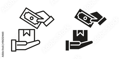 Cash on delivery icons symbol template for graphic and web design