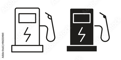 Charging station icons symbol template for graphic and web design