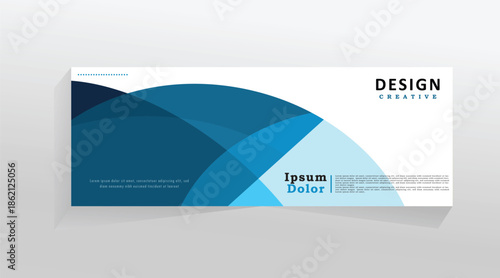 Vector banner template for social media and web, horizontal banner for cover, promotion banner tempalate for digital product and services, abstract blue colour web banner. eps 10