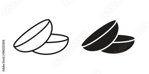 contact lenses icons symbol template for graphic and web design