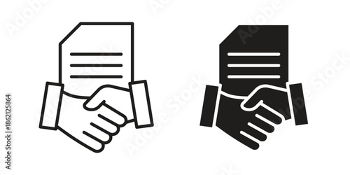 Contract icons symbol template for graphic and web design