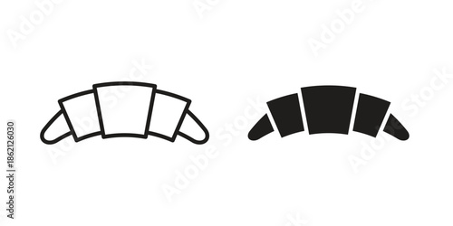 Croissant icons symbol template for graphic and web design