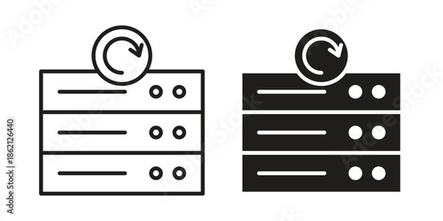 Data backup icons symbol template for graphic and web design