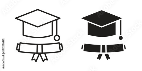 Degree icons symbol template for graphic and web design