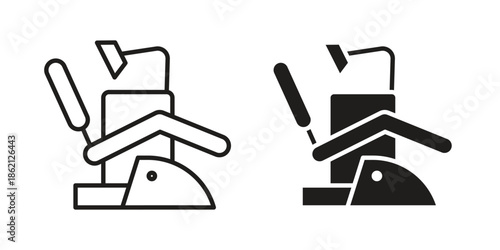 Dentist chair icons symbol template for graphic and web design