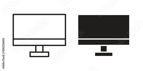 Desktop icons symbol template for graphic and web design