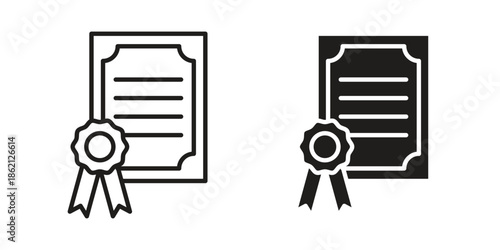 Diploma icons symbol template for graphic and web design