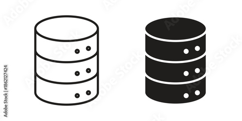 Database icons symbol template for graphic and web design