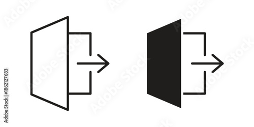 Exit icons symbol template for graphic and web design