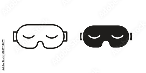 Eye mask icons symbol template for graphic and web design