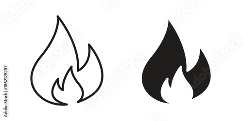 Fire icons symbol template for graphic and web design