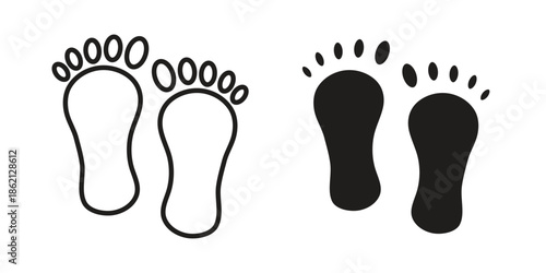 Footprint icons symbol template for graphic and web design