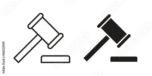 Gavel icons symbol template for graphic and web design