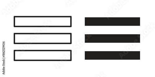 Hamburger menu icons symbol template for graphic and web design