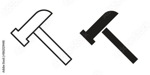 Hammer icons symbol template for graphic and web design