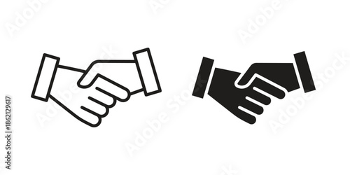 Handshake icons symbol template for graphic and web design