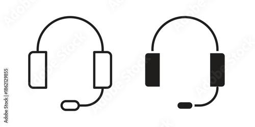 Headphone icons symbol template for graphic and web design