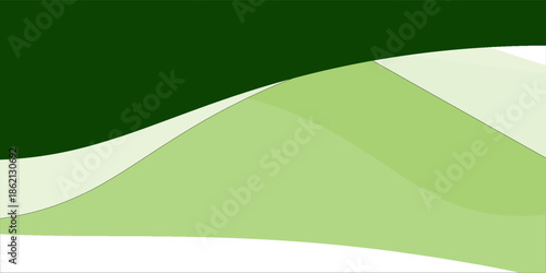 Modern Abstract green wave background, Vector green line background curve element with white space for text and message design, overlapping layers art