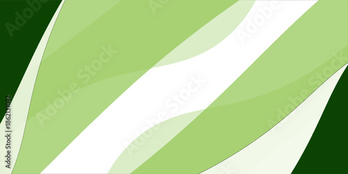 Modern Abstract green wave background, Vector green line background curve element with white space for text and message design, overlapping layers art