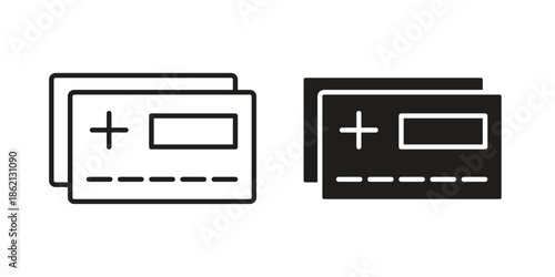 Insurance card icons symbol template for graphic and web design