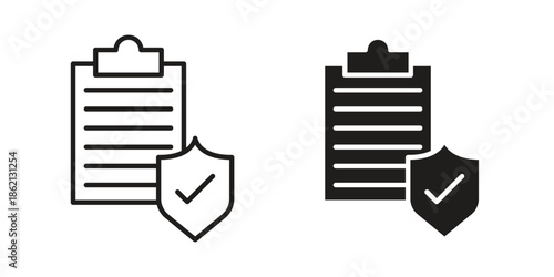 Insurance policy icons symbol template for graphic and web design