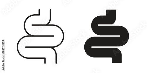 Intestines icons symbol template for graphic and web design