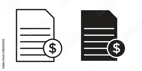 Invoice payment icons symbol template for graphic and web design