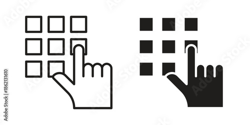 Keypad icons symbol template for graphic and web design