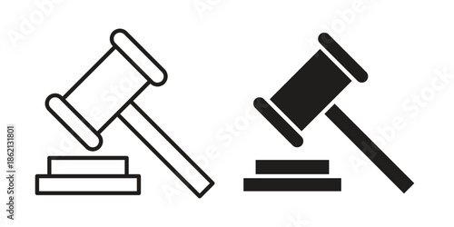Law icons symbol template for graphic and web design