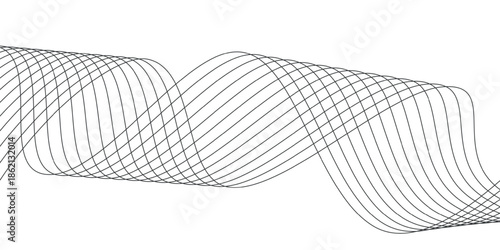 Abstract blue vector background with flowing lines and wave pattern