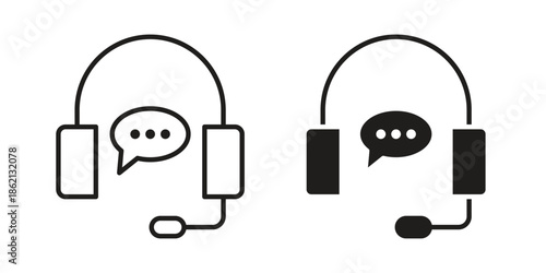 Live chat icons symbol template for graphic and web design