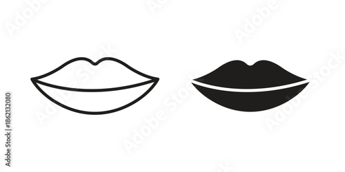 Lips icons symbol template for graphic and web design