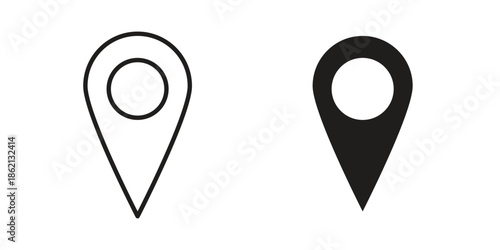 Map marker icons symbol template for graphic and web design