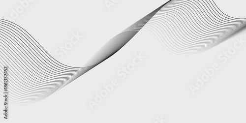 Abstract vector background with black wavy lines. vector illustration eps10