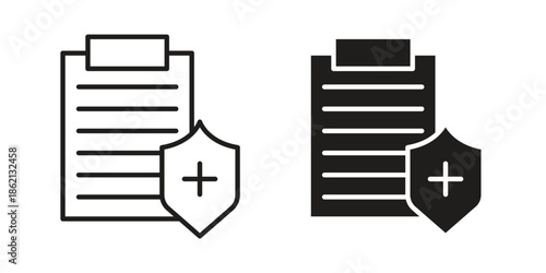 Medical insurance icons symbol template for graphic and web design