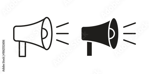 Megaphone icons symbol template for graphic and web design