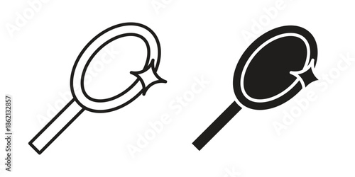 Mirror icons symbol template for graphic and web design