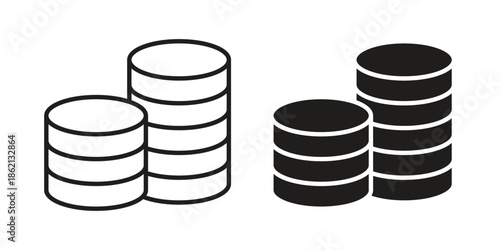 Money coin icons symbol template for graphic and web design