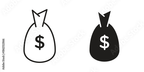 Money bag icons symbol template for graphic and web design