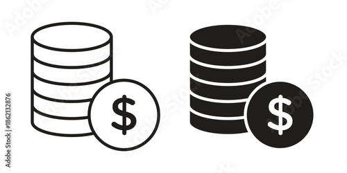 Money icons symbol template for graphic and web design