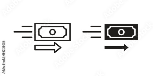 Money transfer icons symbol template for graphic and web design
