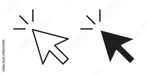 Mouse pointer icons symbol template for graphic and web design