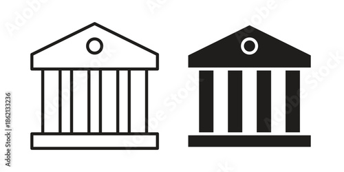 Museum icons symbol template for graphic and web design
