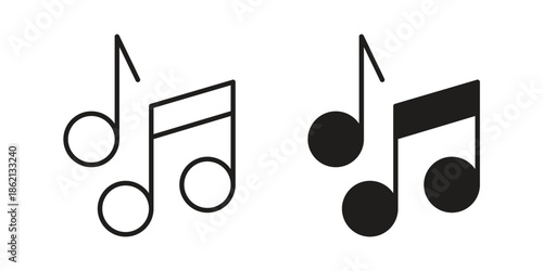 Music note icons symbol template for graphic and web design