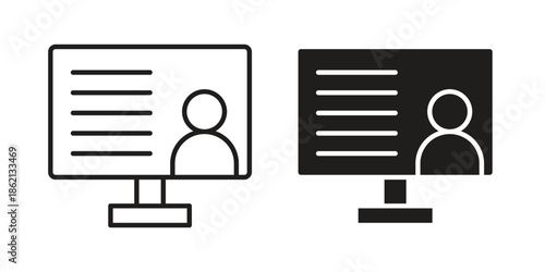 Online course icons symbol template for graphic and web design