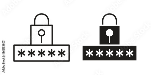 Password icons symbol template for graphic and web design
