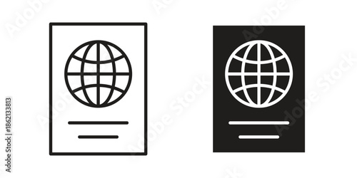 Passport icons symbol template for graphic and web design