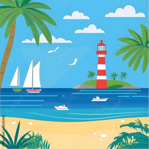 Beautiful island beach landscape high resolution picture