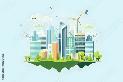 Environmental friendly cityscape design high resolution picture