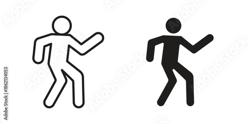 Pedestrian icons symbol template for graphic and web design